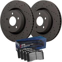 Drilled & Slotted Brake Rotors + Ceramic Pads Kit For Mitsubishi Lancer & Dodge Caliber – High-Performance Upgrade
